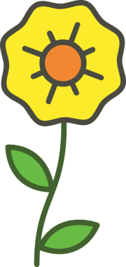 Çiçek simgesi PNG biçimi. Basit minimalist ve zarif tasarım. İlkbahar güzellik bahçesi çiçekleri, bitki örtüsü, romantik estetik süslemeler, dijital grafik, şeffaf arkaplan.