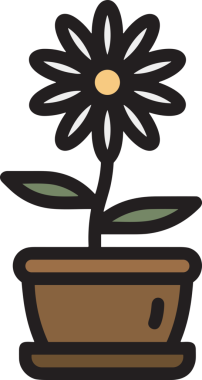 Çiçek simgesi PNG biçimi. Basit minimalist ve zarif tasarım. İlkbahar güzellik bahçesi çiçekleri, bitki örtüsü, romantik estetik süslemeler, dijital grafik, şeffaf arkaplan.