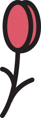 Çiçek simgesi PNG biçimi. Basit minimalist ve zarif tasarım. İlkbahar güzellik bahçesi çiçekleri, bitki örtüsü, romantik estetik süslemeler, dijital grafik, şeffaf arkaplan.