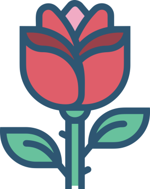 Çiçek simgesi PNG biçimi. Basit minimalist ve zarif tasarım. İlkbahar güzellik bahçesi çiçekleri, bitki örtüsü, romantik estetik süslemeler, dijital grafik, şeffaf arkaplan.