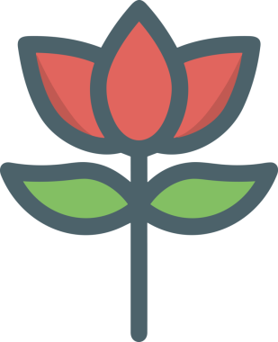 Çiçek simgesi PNG biçimi. Basit minimalist ve zarif tasarım. İlkbahar güzellik bahçesi çiçekleri, bitki örtüsü, romantik estetik süslemeler, dijital grafik, şeffaf arkaplan.