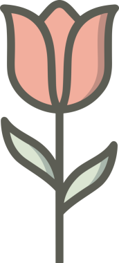 Çiçek simgesi PNG biçimi. Basit minimalist ve zarif tasarım. İlkbahar güzellik bahçesi çiçekleri, bitki örtüsü, romantik estetik süslemeler, dijital grafik, şeffaf arkaplan.