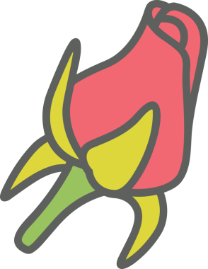 Çiçek simgesi PNG biçimi. Basit minimalist ve zarif tasarım. İlkbahar güzellik bahçesi çiçekleri, bitki örtüsü, romantik estetik süslemeler, dijital grafik, şeffaf arkaplan.