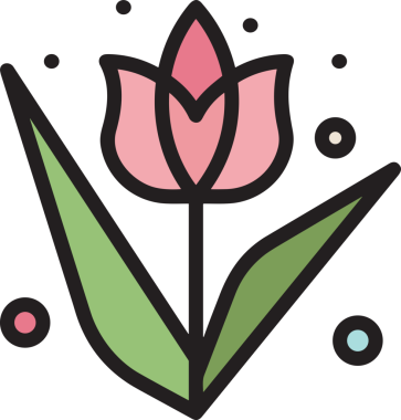 Çiçek simgesi PNG biçimi. Basit minimalist ve zarif tasarım. İlkbahar güzellik bahçesi çiçekleri, bitki örtüsü, romantik estetik süslemeler, dijital grafik, şeffaf arkaplan.