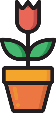 Çiçek simgesi PNG biçimi. Basit minimalist ve zarif tasarım. İlkbahar güzellik bahçesi çiçekleri, bitki örtüsü, romantik estetik süslemeler, dijital grafik, şeffaf arkaplan.