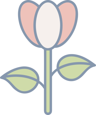 Çiçek simgesi PNG biçimi. Basit minimalist ve zarif tasarım. İlkbahar güzellik bahçesi çiçekleri, bitki örtüsü, romantik estetik süslemeler, dijital grafik, şeffaf arkaplan.