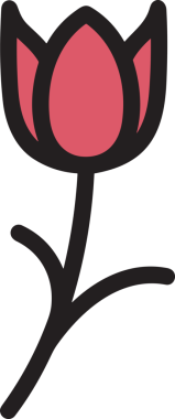 Çiçek simgesi PNG biçimi. Basit minimalist ve zarif tasarım. İlkbahar güzellik bahçesi çiçekleri, bitki örtüsü, romantik estetik süslemeler, dijital grafik, şeffaf arkaplan.