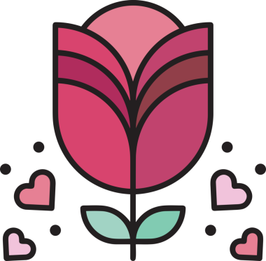 Çiçek simgesi PNG biçimi. Basit minimalist ve zarif tasarım. İlkbahar güzellik bahçesi çiçekleri, bitki örtüsü, romantik estetik süslemeler, dijital grafik, şeffaf arkaplan.