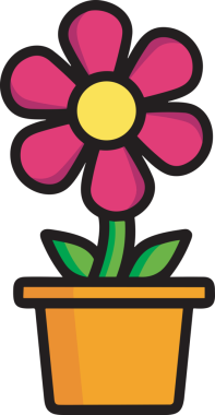 Çiçek simgesi PNG biçimi. Basit minimalist ve zarif tasarım. İlkbahar güzellik bahçesi çiçekleri, bitki örtüsü, romantik estetik süslemeler, dijital grafik, şeffaf arkaplan.