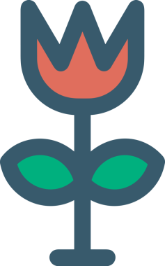 Çiçek simgesi PNG biçimi. Basit minimalist ve zarif tasarım. İlkbahar güzellik bahçesi çiçekleri, bitki örtüsü, romantik estetik süslemeler, dijital grafik, şeffaf arkaplan.