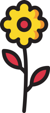 Çiçek simgesi PNG biçimi. Basit minimalist ve zarif tasarım. İlkbahar güzellik bahçesi çiçekleri, bitki örtüsü, romantik estetik süslemeler, dijital grafik, şeffaf arkaplan.