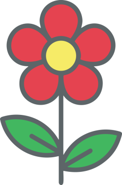 Çiçek simgesi PNG biçimi. Basit minimalist ve zarif tasarım. İlkbahar güzellik bahçesi çiçekleri, bitki örtüsü, romantik estetik süslemeler, dijital grafik, şeffaf arkaplan.