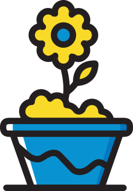 Çiçek simgesi png biçimi düz vektör çizimi basit çiçek tasarımı izole edilmiş grafik şeffaf arkaplan