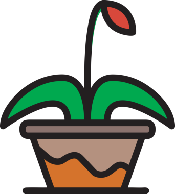 Çiçek simgesi png biçimi düz vektör çizimi basit çiçek tasarımı izole edilmiş grafik şeffaf arkaplan