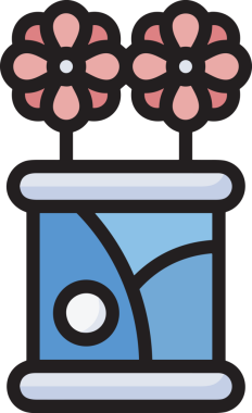 Çiçek simgesi png biçimi düz vektör çizimi basit çiçek tasarımı izole edilmiş grafik şeffaf arkaplan