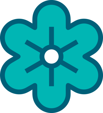 Çiçek simgesi png biçimi düz vektör çizimi basit çiçek tasarımı izole edilmiş grafik şeffaf arkaplan