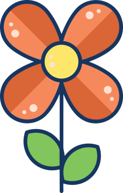 Çiçek simgesi PNG biçimi. Basit minimalist ve zarif tasarım. İlkbahar güzellik bahçesi çiçekleri, bitki örtüsü, romantik estetik süslemeler, dijital grafik, şeffaf arkaplan.