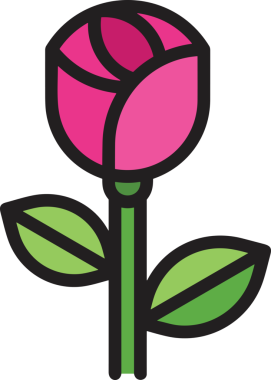 Çiçek simgesi PNG biçimi. Basit minimalist ve zarif tasarım. İlkbahar güzellik bahçesi çiçekleri, bitki örtüsü, romantik estetik süslemeler, dijital grafik, şeffaf arkaplan.