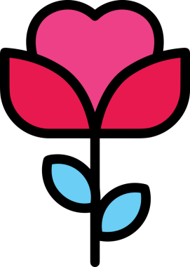 Çiçek simgesi PNG biçimi. Basit minimalist ve zarif tasarım. İlkbahar güzellik bahçesi çiçekleri, bitki örtüsü, romantik estetik süslemeler, dijital grafik, şeffaf arkaplan.