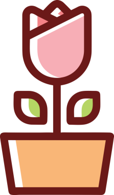 Çiçek simgesi PNG biçimi. Basit minimalist ve zarif tasarım. İlkbahar güzellik bahçesi çiçekleri, bitki örtüsü, romantik estetik süslemeler, dijital grafik, şeffaf arkaplan.