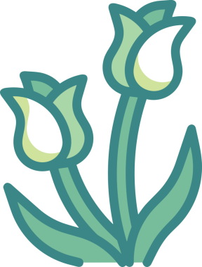 Çiçek simgesi PNG biçimi. Basit minimalist ve zarif tasarım. İlkbahar güzellik bahçesi çiçekleri, bitki örtüsü, romantik estetik süslemeler, dijital grafik, şeffaf arkaplan.