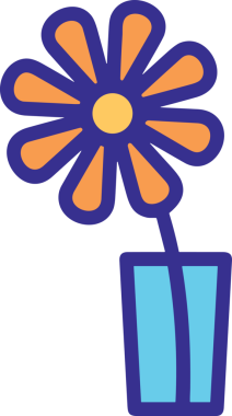 Çiçek simgesi PNG biçimi. Basit minimalist ve zarif tasarım. İlkbahar güzellik bahçesi çiçekleri, bitki örtüsü, romantik estetik süslemeler, dijital grafik, şeffaf arkaplan.