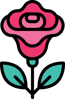 Çiçek simgesi PNG biçimi. Basit minimalist ve zarif tasarım. İlkbahar güzellik bahçesi çiçekleri, bitki örtüsü, romantik estetik süslemeler, dijital grafik, şeffaf arkaplan.