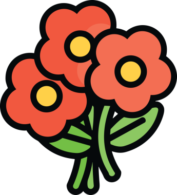 Çiçek simgesi PNG biçimi. Basit minimalist ve zarif tasarım. İlkbahar güzellik bahçesi çiçekleri, bitki örtüsü, romantik estetik süslemeler, dijital grafik, şeffaf arkaplan.