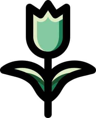 Çiçek simgesi PNG biçimi. Basit minimalist ve zarif tasarım. İlkbahar güzellik bahçesi çiçekleri, bitki örtüsü, romantik estetik süslemeler, dijital grafik, şeffaf arkaplan.