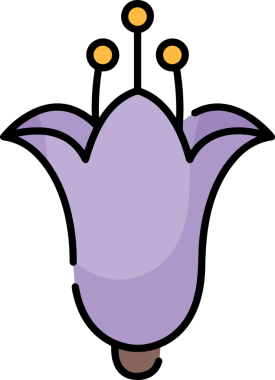 Çiçek simgesi PNG biçimi. Basit minimalist ve zarif tasarım. İlkbahar güzellik bahçesi çiçekleri, bitki örtüsü, romantik estetik süslemeler, dijital grafik, şeffaf arkaplan.