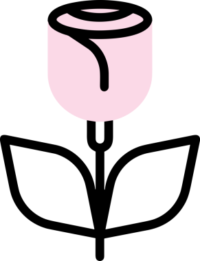 Çiçek simgesi PNG biçimi. Basit minimalist ve zarif tasarım. İlkbahar güzellik bahçesi çiçekleri, bitki örtüsü, romantik estetik süslemeler, dijital grafik, şeffaf arkaplan.