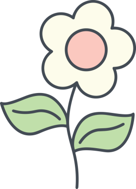 Çiçek simgesi PNG biçimi. Basit minimalist ve zarif tasarım. İlkbahar güzellik bahçesi çiçekleri, bitki örtüsü, romantik estetik süslemeler, dijital grafik, şeffaf arkaplan.