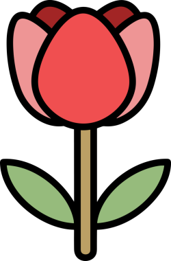 Çiçek simgesi PNG biçimi. Basit minimalist ve zarif tasarım. İlkbahar güzellik bahçesi çiçekleri, bitki örtüsü, romantik estetik süslemeler, dijital grafik, şeffaf arkaplan.