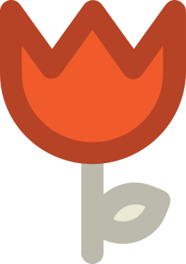 Çiçek simgesi PNG biçimi. Basit minimalist ve zarif tasarım. İlkbahar güzellik bahçesi çiçekleri, bitki örtüsü, romantik estetik süslemeler, dijital grafik, şeffaf arkaplan.