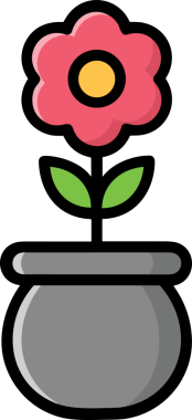 Çiçek simgesi PNG biçimi. Basit minimalist ve zarif tasarım. İlkbahar güzellik bahçesi çiçekleri, bitki örtüsü, romantik estetik süslemeler, dijital grafik, şeffaf arkaplan.