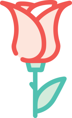 Çiçek simgesi PNG biçimi. Basit minimalist ve zarif tasarım. İlkbahar güzellik bahçesi çiçekleri, bitki örtüsü, romantik estetik süslemeler, dijital grafik, şeffaf arkaplan.