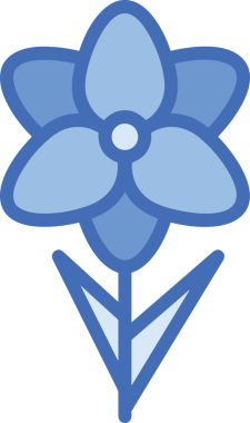 Çiçek simgesi PNG biçimi. Basit minimalist ve zarif tasarım. İlkbahar güzellik bahçesi çiçekleri, bitki örtüsü, romantik estetik süslemeler, dijital grafik, şeffaf arkaplan.