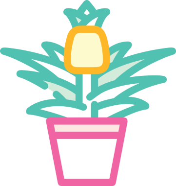 Çiçek simgesi PNG biçimi. Basit minimalist ve zarif tasarım. İlkbahar güzellik bahçesi çiçekleri, bitki örtüsü, romantik estetik süslemeler, dijital grafik, şeffaf arkaplan.