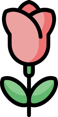 Çiçek simgesi PNG biçimi. Basit minimalist ve zarif tasarım. İlkbahar güzellik bahçesi çiçekleri, bitki örtüsü, romantik estetik süslemeler, dijital grafik, şeffaf arkaplan.