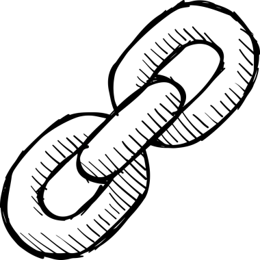 Zincir simgesi PNG biçimi basit siyah ve beyaz vektör illüstrasyonunda bağlantı birliği güvenlik ve gücünü temsil eden dijital tasarım kullanıcı arayüzü için mükemmel modern uygulama logosu minimal web ögesi