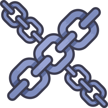 Zincir simgesi PNG biçimi basit siyah ve beyaz vektör illüstrasyonunda bağlantı birliği güvenlik ve gücünü temsil eden dijital tasarım kullanıcı arayüzü için mükemmel modern uygulama logosu minimal web ögesi