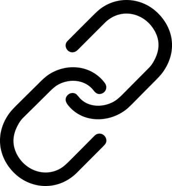 Zincir simgesi PNG biçimi basit siyah ve beyaz vektör illüstrasyonunda bağlantı birliği güvenlik ve gücünü temsil eden dijital tasarım kullanıcı arayüzü için mükemmel modern uygulama logosu minimal web ögesi