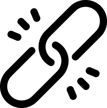 Zincir simgesi PNG biçimi basit siyah ve beyaz vektör illüstrasyonunda bağlantı birliği güvenlik ve gücünü temsil eden dijital tasarım kullanıcı arayüzü için mükemmel modern uygulama logosu minimal web ögesi