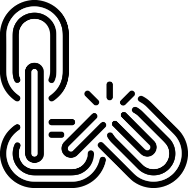 Zincir simgesi PNG biçimi basit siyah ve beyaz vektör illüstrasyonunda bağlantı birliği güvenlik ve gücünü temsil eden dijital tasarım kullanıcı arayüzü için mükemmel modern uygulama logosu minimal web ögesi