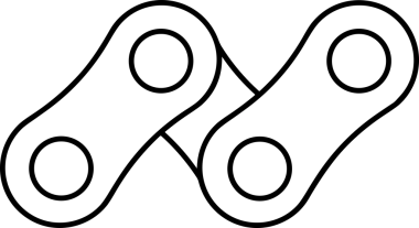 Zincir simgesi PNG biçimi basit siyah ve beyaz vektör illüstrasyonunda bağlantı birliği güvenlik ve gücünü temsil eden dijital tasarım kullanıcı arayüzü için mükemmel modern uygulama logosu minimal web ögesi