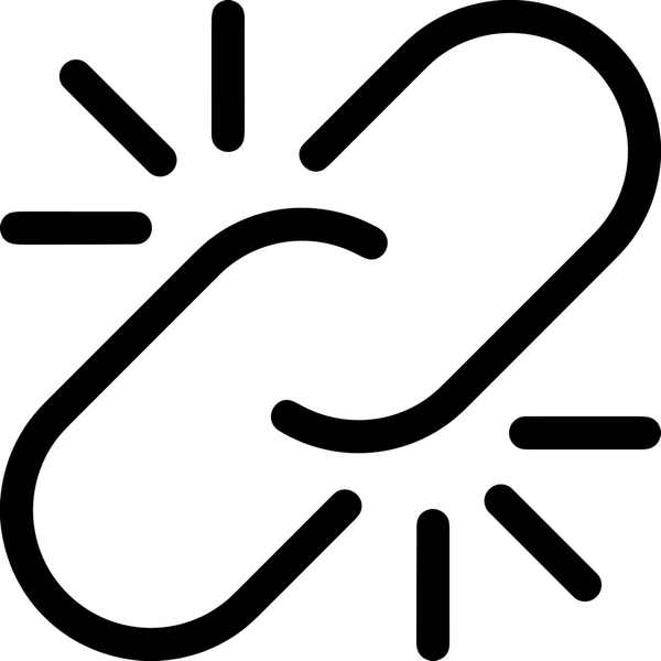 Zincir simgesi PNG biçimi basit siyah ve beyaz vektör illüstrasyonunda bağlantı birliği güvenlik ve gücünü temsil eden dijital tasarım kullanıcı arayüzü için mükemmel modern uygulama logosu minimal web ögesi