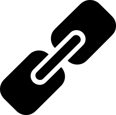 Zincir simgesi PNG biçimi basit siyah ve beyaz vektör illüstrasyonunda bağlantı birliği güvenlik ve gücünü temsil eden dijital tasarım kullanıcı arayüzü için mükemmel modern uygulama logosu minimal web ögesi