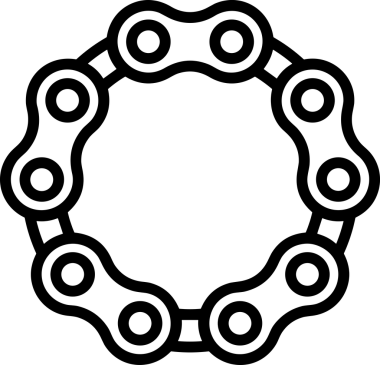 Zincir simgesi PNG biçimi basit siyah ve beyaz vektör illüstrasyonunda bağlantı birliği güvenlik ve gücünü temsil eden dijital tasarım kullanıcı arayüzü için mükemmel modern uygulama logosu minimal web ögesi