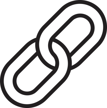 Zincir simgesi PNG biçimi basit siyah ve beyaz vektör illüstrasyonunda bağlantı birliği güvenlik ve gücünü temsil eden dijital tasarım kullanıcı arayüzü için mükemmel modern uygulama logosu minimal web ögesi