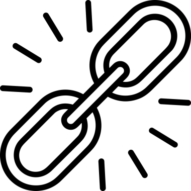 Zincir simgesi PNG biçimi basit siyah ve beyaz vektör illüstrasyonunda bağlantı birliği güvenlik ve gücünü temsil eden dijital tasarım kullanıcı arayüzü için mükemmel modern uygulama logosu minimal web ögesi